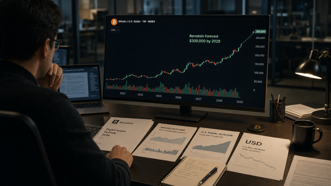 Bernstein: Bitcoin kan nå 300 000 dollar till 2029