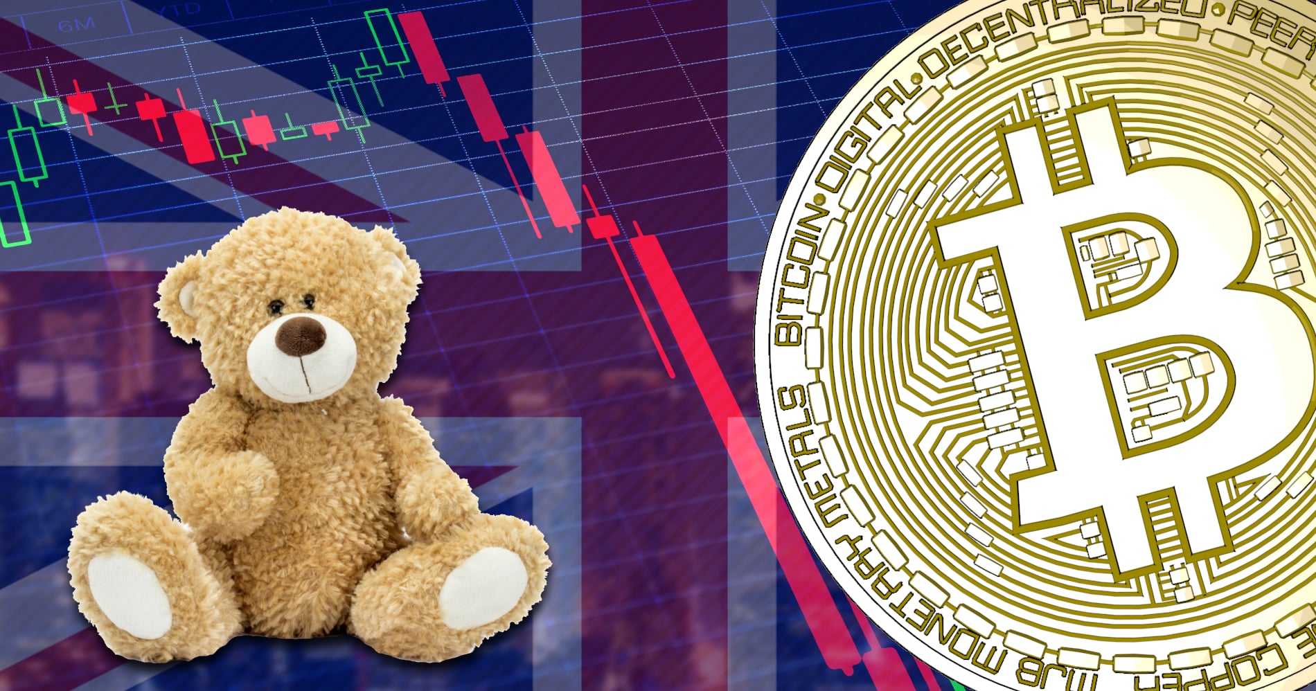 En majoritet av britterna tror på fortsatt björnmarknad för kryptovalutorna. Bildkälla: Shutterstock/Trijo News