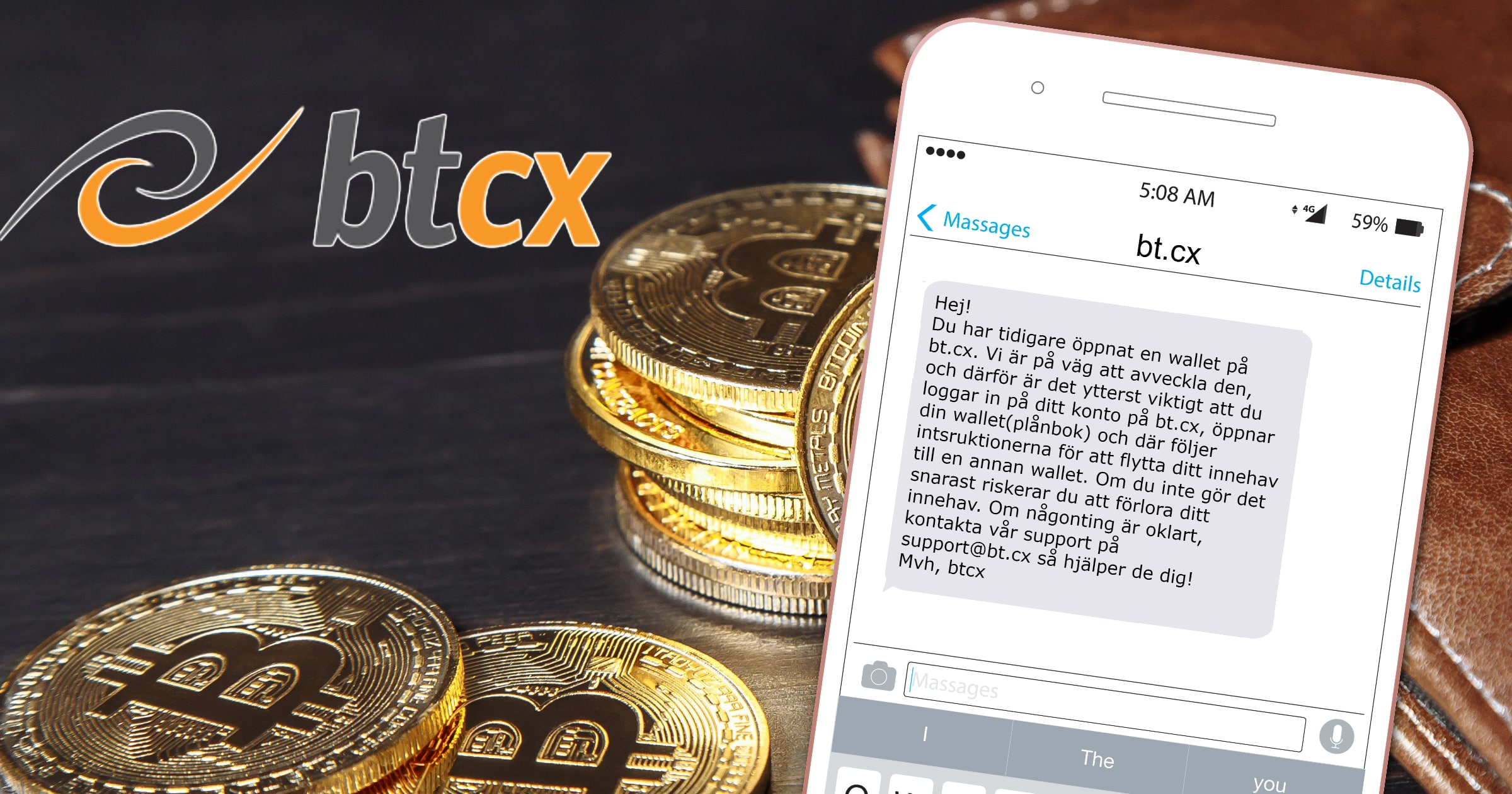 Btcx väljer att avveckla kryptoplånböckerna av säkerhetsskäl.