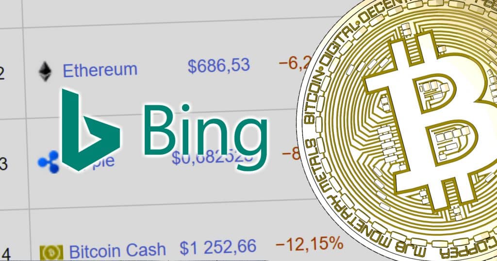 Sökmotorn Bing förbjuder annonser för kryptovalutor.