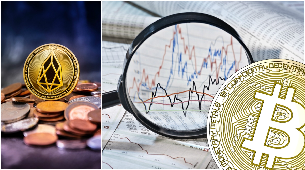 Kryptodygnet: Bitcoin volatil och eos ökade mest bland de största valutorna.