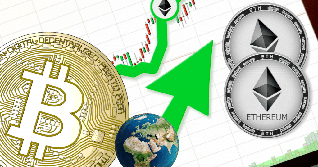 Daily crypto: Markets are rising and ethereum increases the most of the biggest currencies.