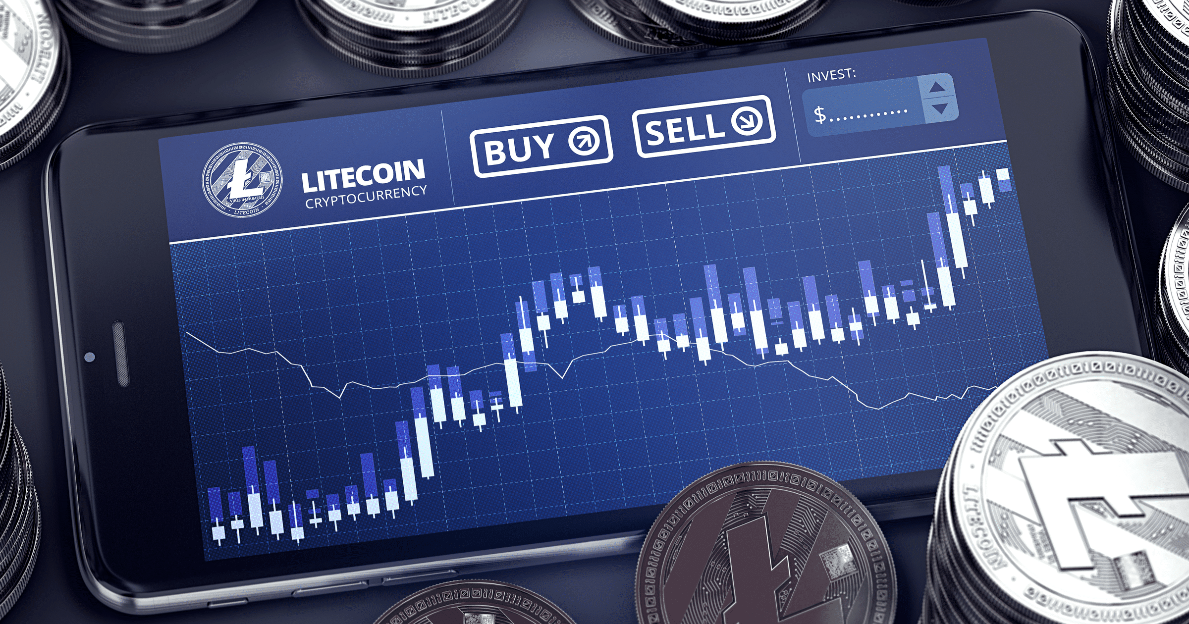Litecoin rusar över 8 procent medan andra kryptovalutor blöder.
