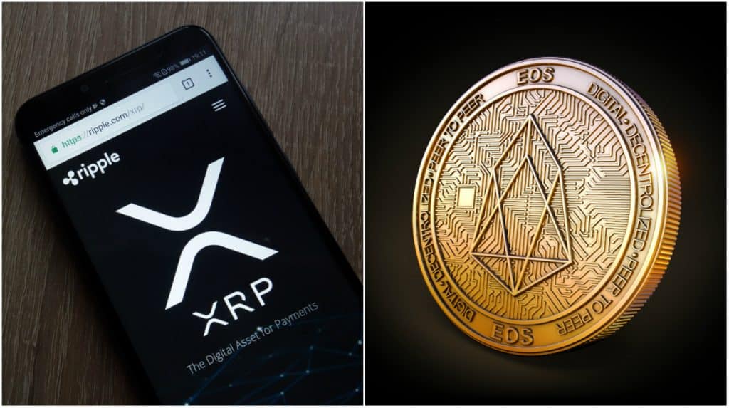 Eos increases and xrp decreases on calm crypto markets.