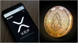 Eos increases and xrp decreases on calm crypto markets.