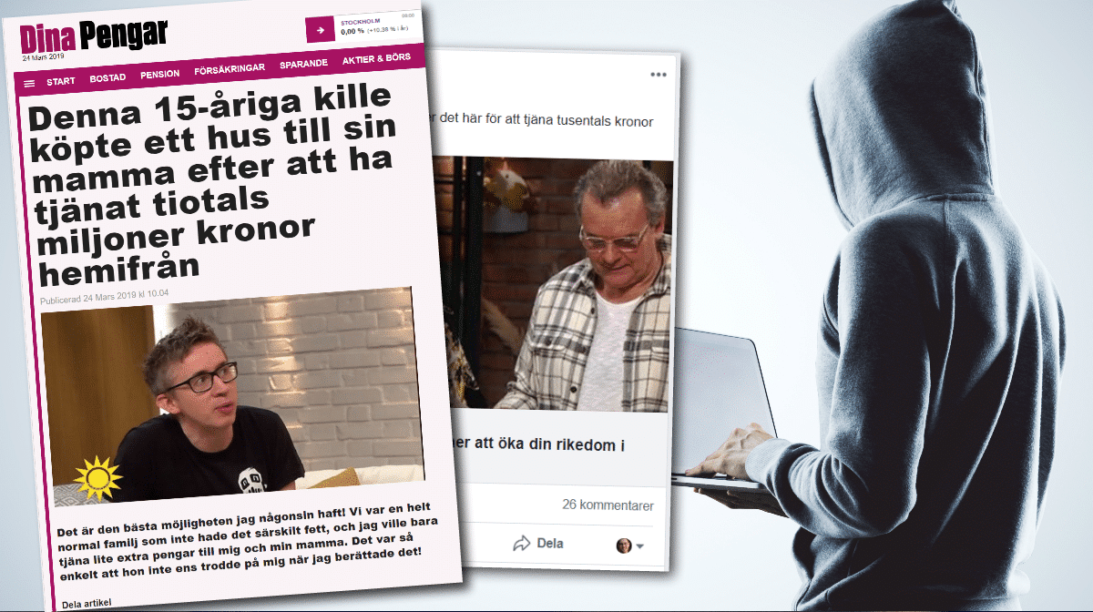 En bild på Fredrik Strage används för att lura svenskar på pengar i ett stort bitcoinbedrägeri som sprids på Facebook.