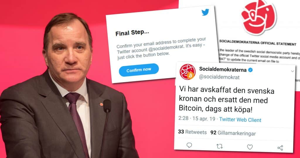 Swedish government party got their Twitter account bitcoin-hijacked – now the hackers reveal how and why they did it.