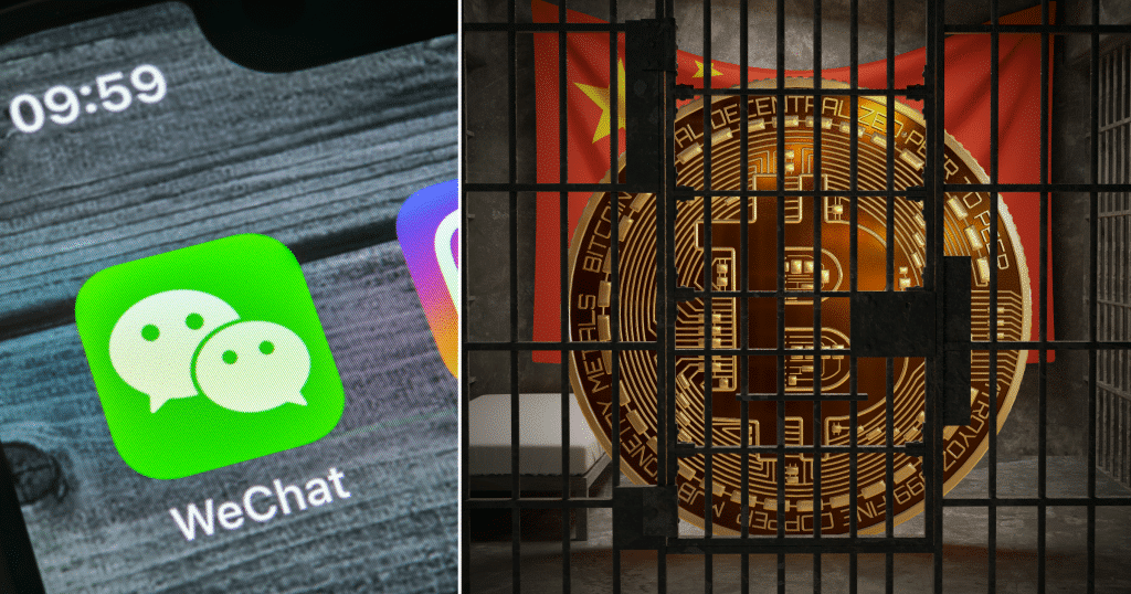 Chinese social media giant Wechat bans cryptocurrencies.