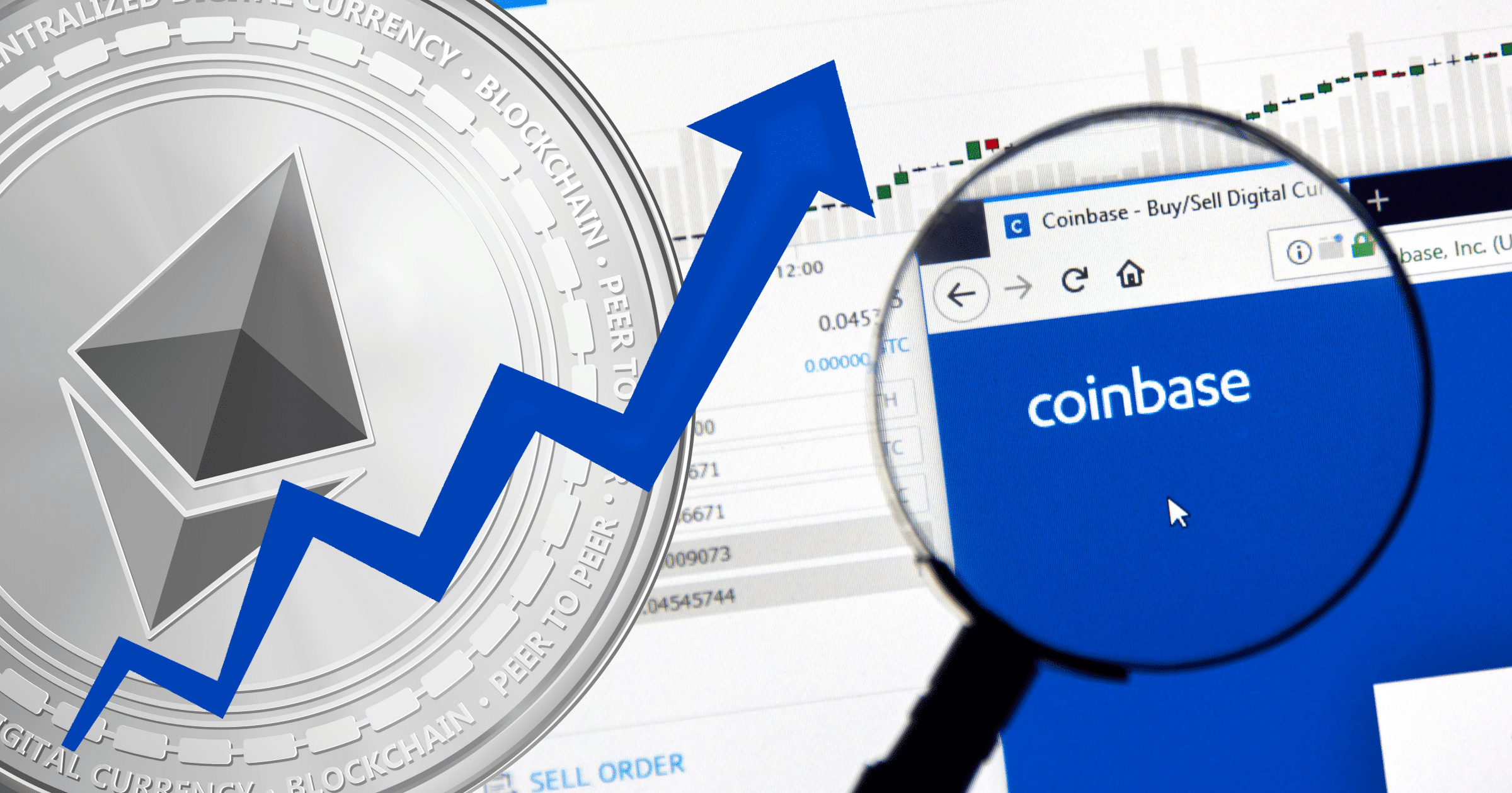 Högsta handelsvolymen för ethereum på Coinbase sedan 2017.