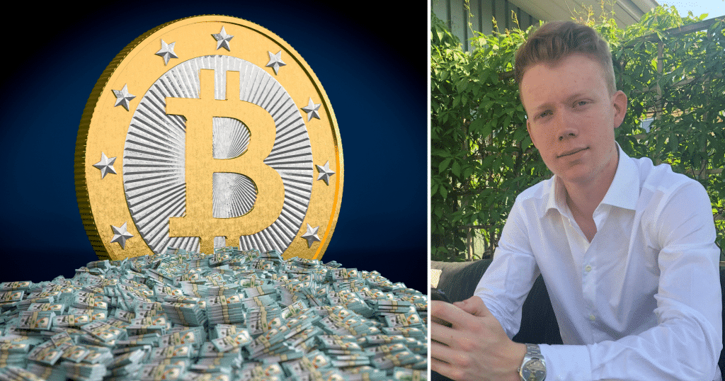 Jonathan, 18, tar studenten i dag – har redan tjänat miljonbelopp på bitcoin.