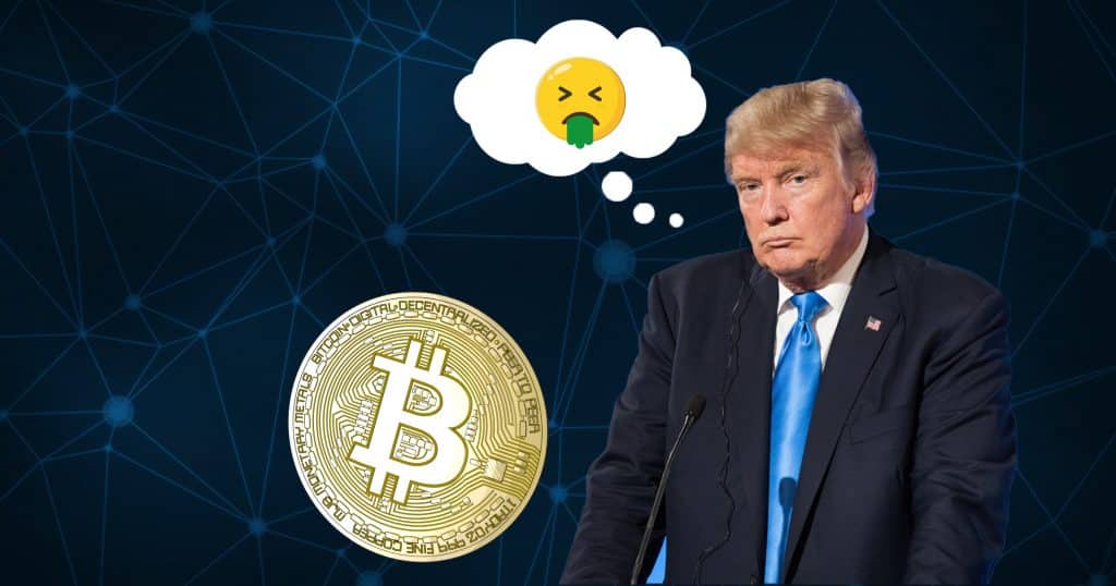 Donald Trump är inte ett fan av bitcoin: En låtsasvaluta byggd på tomma intet