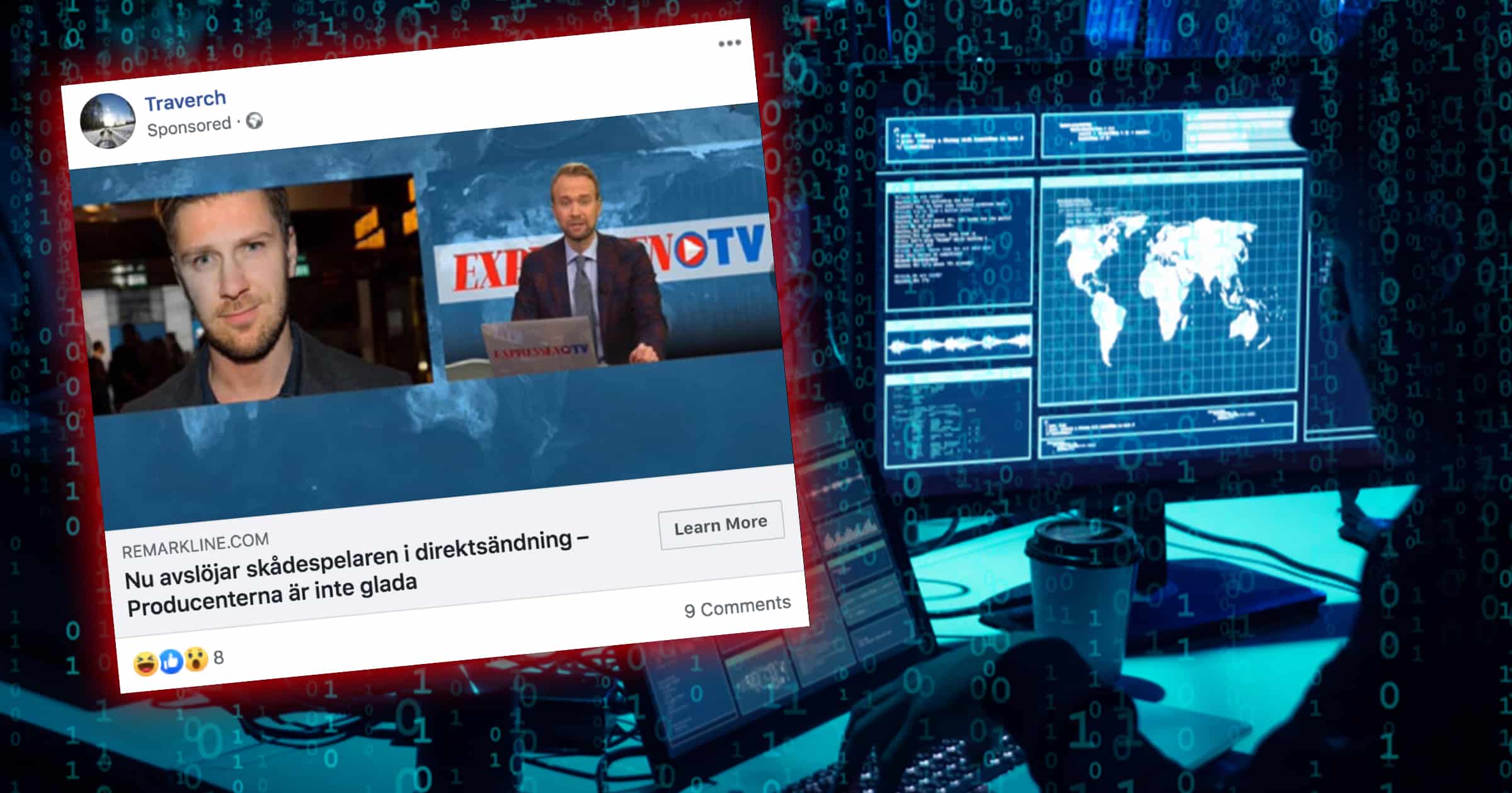 Linus Wahlgren drabbad av bedrägeriet Bitcoin Profit