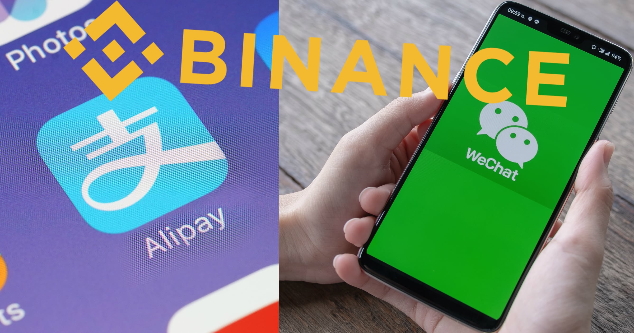 Binance börjar ta emot fiatpegnar via Alipay och Wechat.