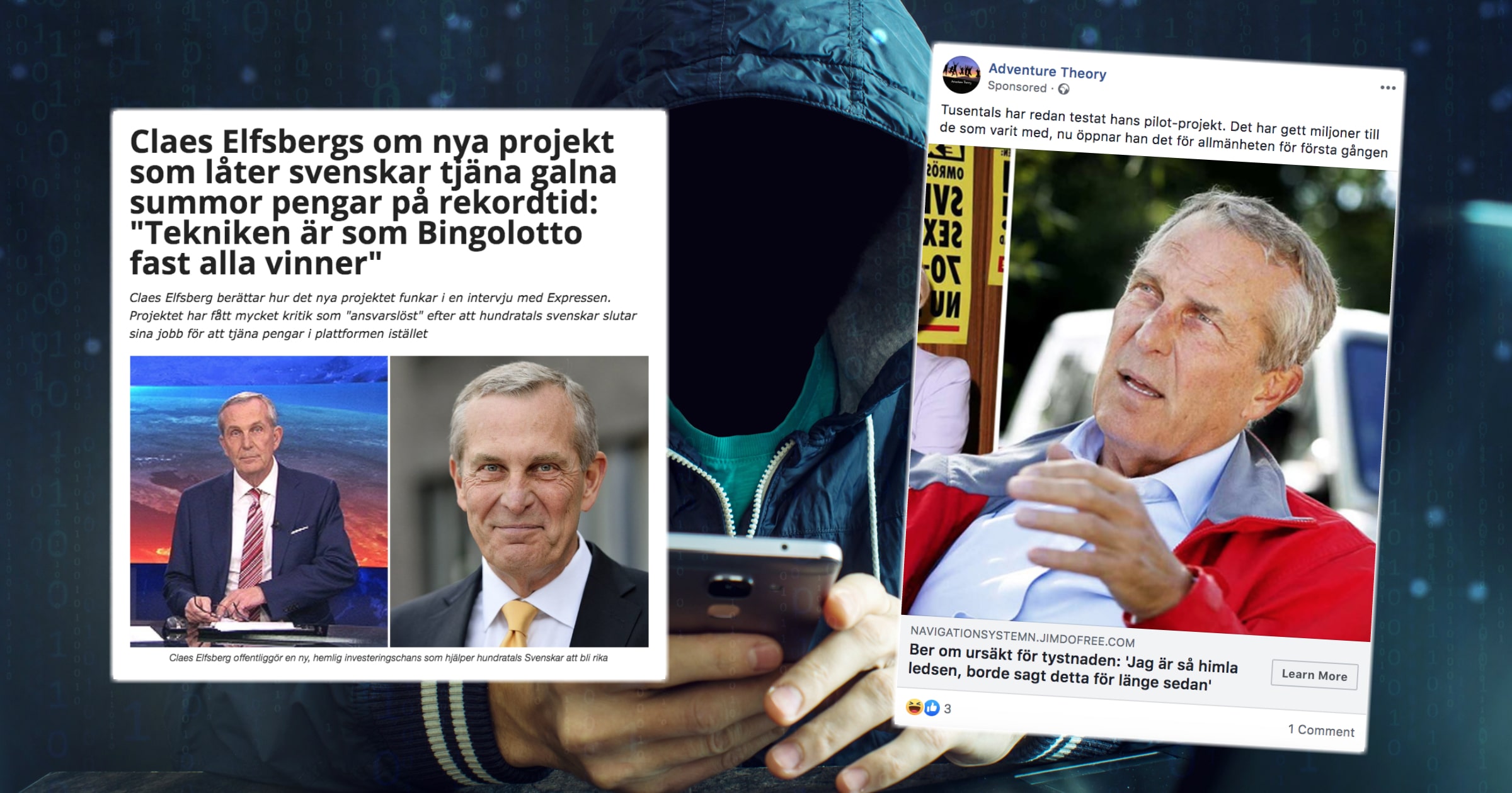 Claes Elfsberg senaste kändisen att utnyttjas i bitcoinbedrägeriet "Immediate Edge".