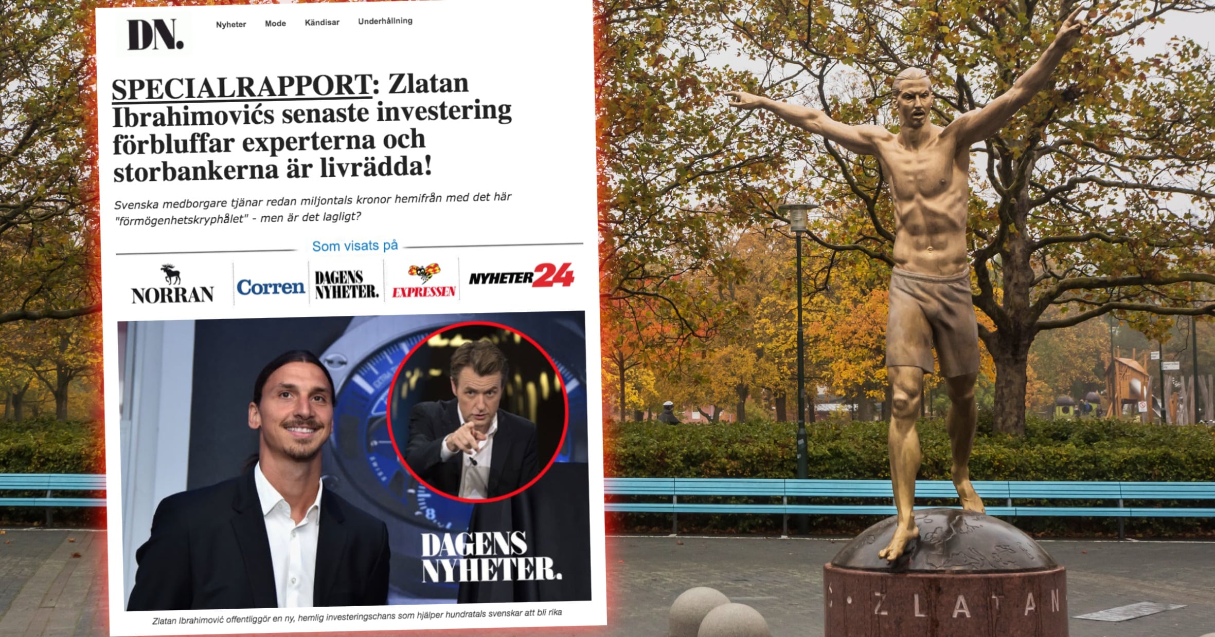 Zlatan Ibrahimovic används i bedrägeriet Bitcoin Revolution