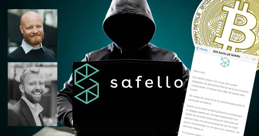 Safello stänger av kunder som skickar bitcoin till darknet.