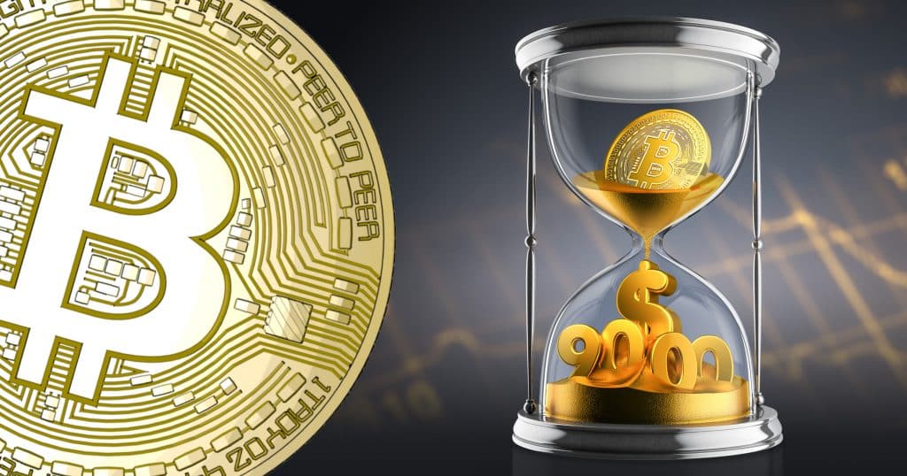 Bitcoinpriset upp 5 procent senaste dygnet – handlas återigen över 9 000 dollar.
