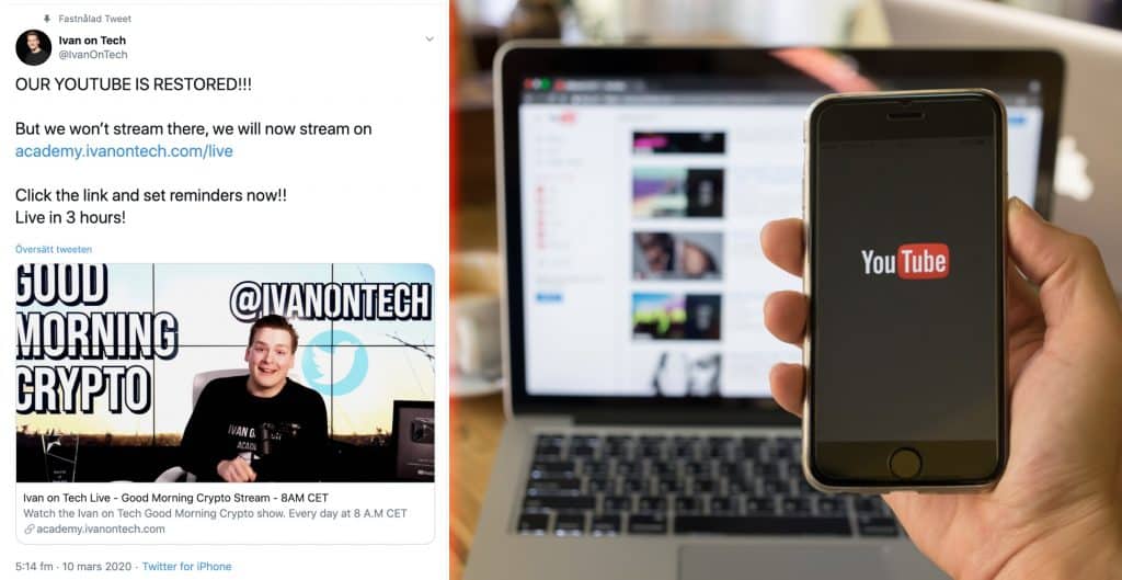 Efter ännu en nertagning – svenska bitcoinkanalen Ivan on Tech slutar streama på Youtube