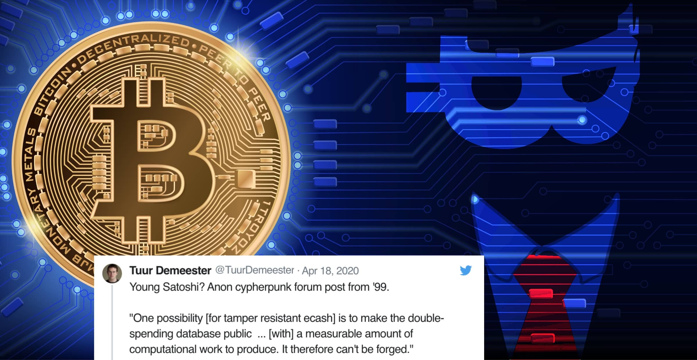 Kan det här foruminlägget från 1999 vara skrivet av Satoshi Nakamoto?