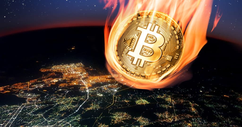 Bitcoinpriset föll med 15 procent på 20 minuter i natt.