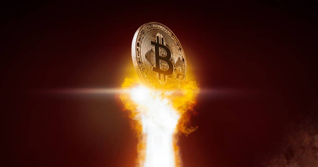 Bitcoinpriset på nytt "all time high" – nosar på 60 000 dollar.