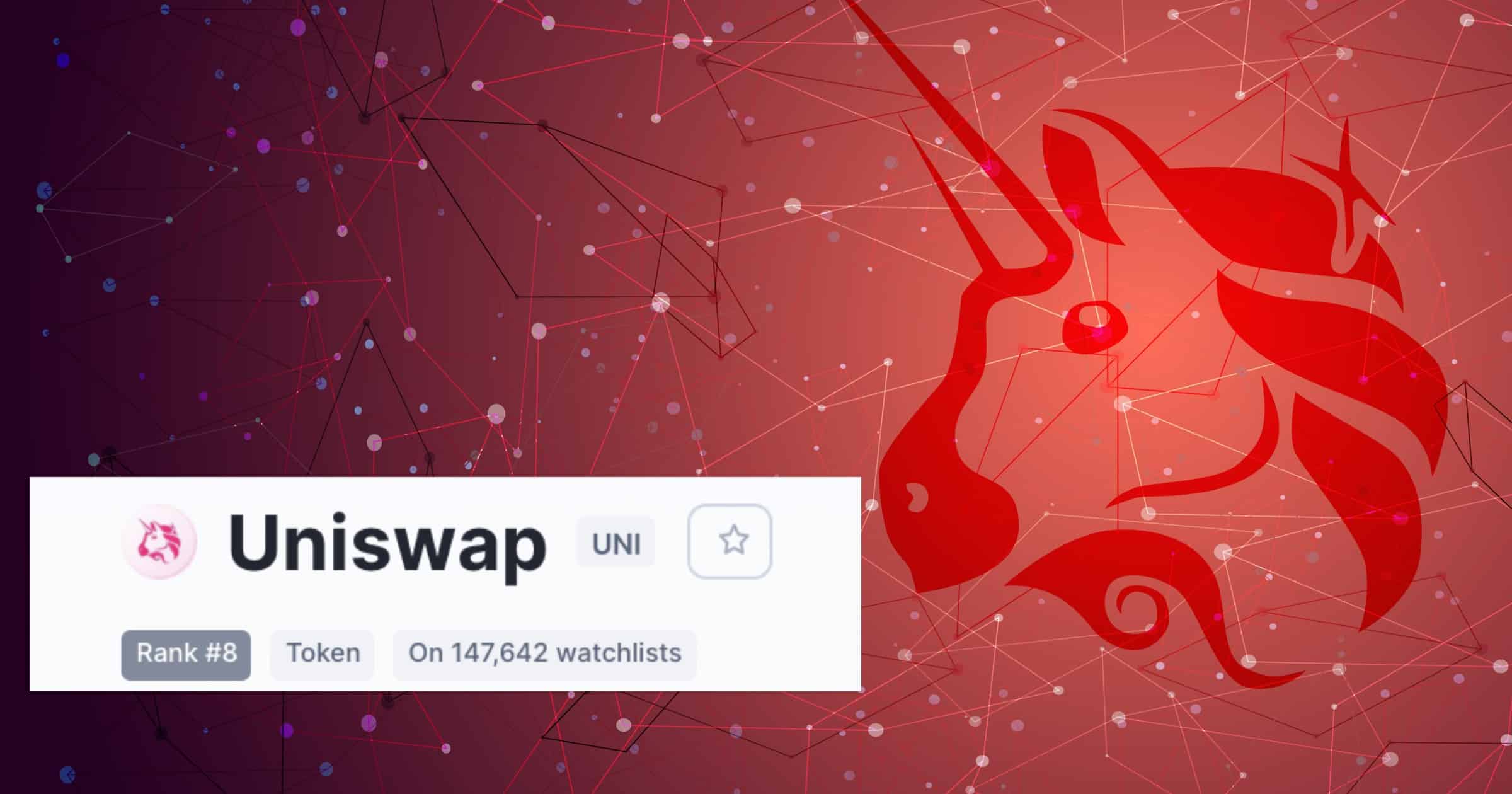 Uniswaps pris ökar med 84 procent – är nu en av världens tio största kryptovalutor