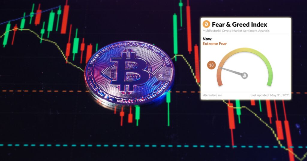 Bitcoinpriset ned 48 procent sedan "all time high" – extrem rädsla på marknaden