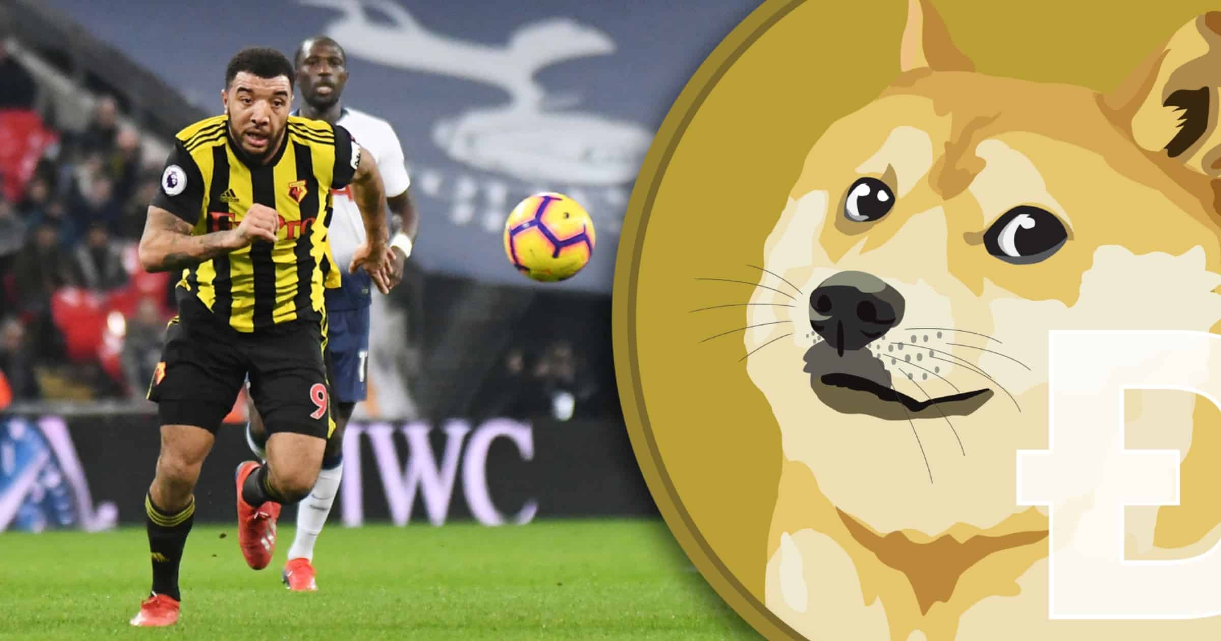 Premier League-klubb spelar i tröja prydd med dogecoin-logga