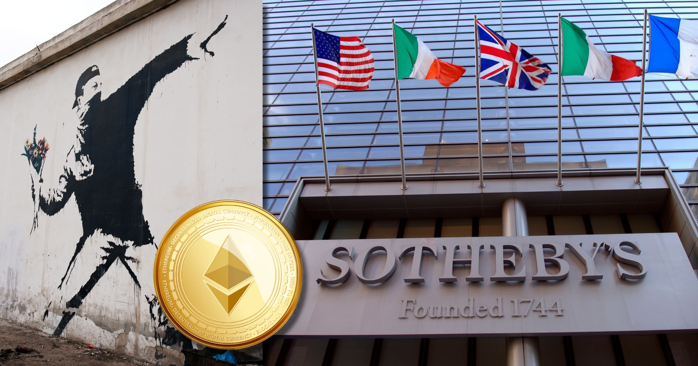 Anrikt auktionshus säljer Banksy-verk för ethereum