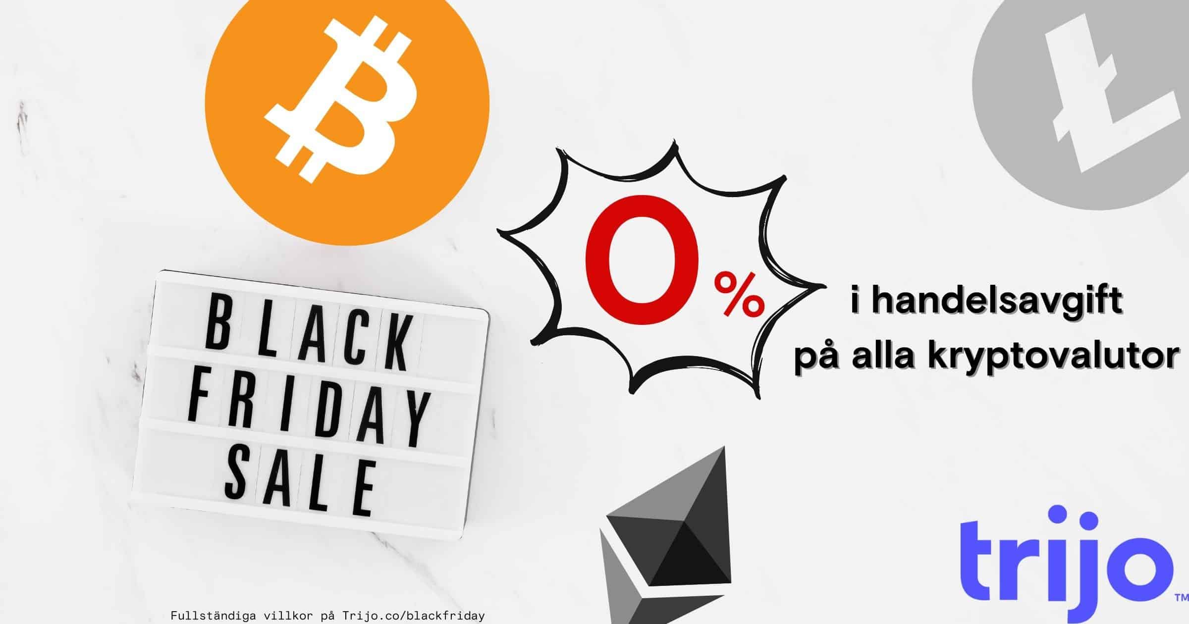 Black Friday-rea på Trijo – handla kryptovaluor helt utan handelsavgift.