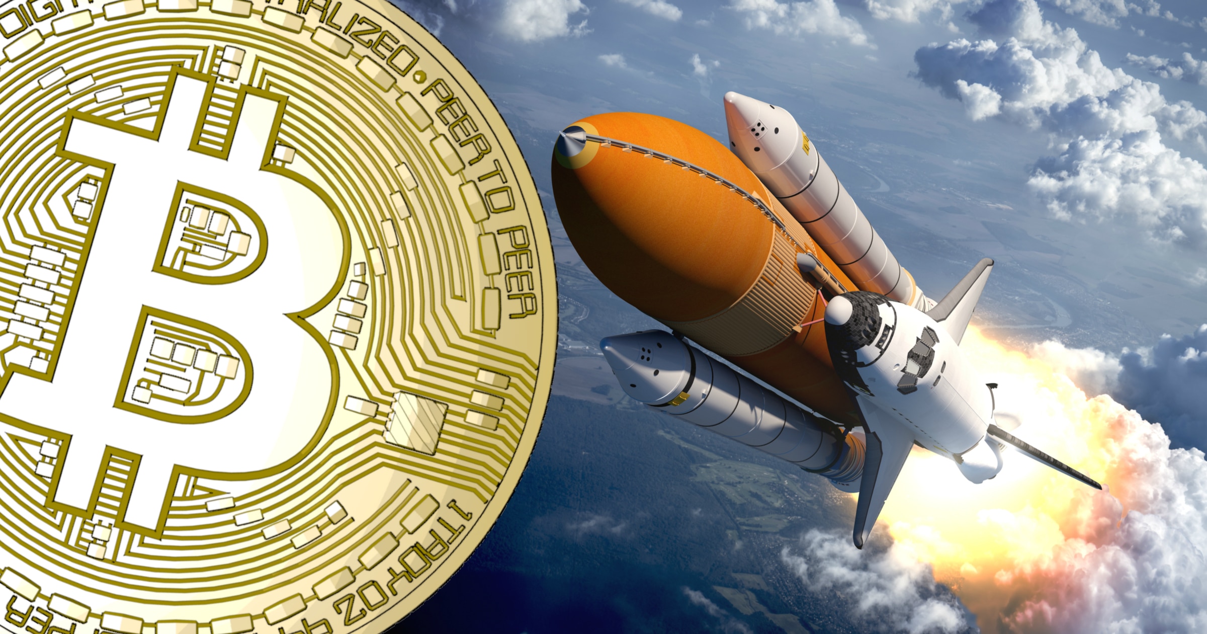 Bitcoinpriset över 21 000 dollar efter rusning.