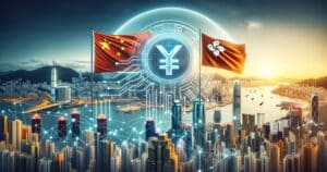 DALL-E-2024-01-26-15.48.02-A-concept-image-showing-the-expansion-of-the-digital-yuan-in-Hong-Kong.-The-image-includes-the-flags-of-China-and-Hong-Kong-the-digital-yua-e1706280528743